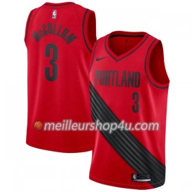 Maillot Basket Homme Portland Trail Blazers CJ McCollum 3 Nike 2017-18 Rouge Swingman